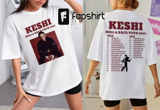 Keshi World Tour 2023 2 sides shirt, Keshi Hell and Back Tour 2023 Shirt Keshi Hell and Back Tour 2023 With Special Guests Shirt