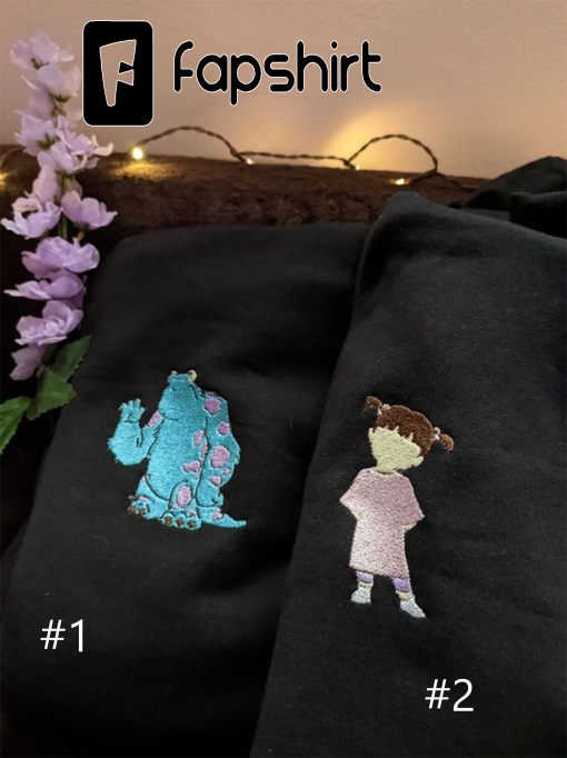 Sully and Boo Sweatshirt, Embroidered Sweatshirt