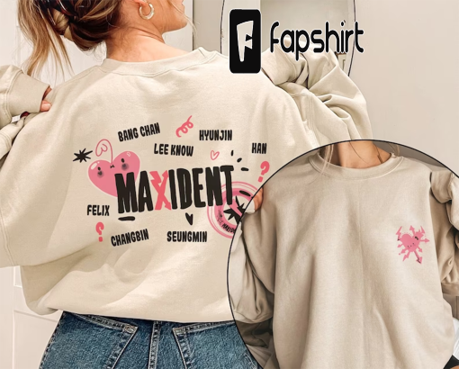 Unisex Sweatshirt Maxident Stray Kids, Bang Chan, Lee Know, Changbin, Hyunjin, Han, Felix, Seungmin, I.N Sweater, Maxident New Album, Maniac