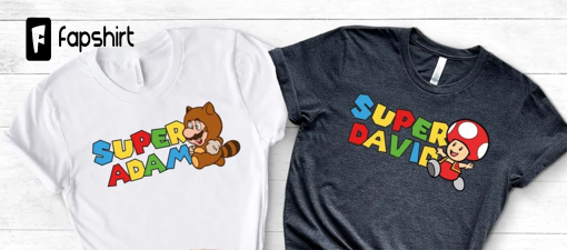 Custom Super Mario Shirt , Super dadio shirt, Father’s Day Shirt, Super Mommio Shirt, Super Aunt shirt, Matching family shirts