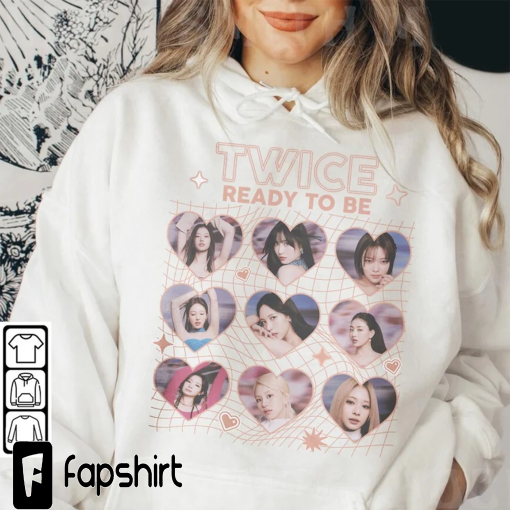 Twice Kpop, Ready To be Shirt, Vintage Gift Fan Kpop Inspired Clothing Graphic Sweatshirts T-Shirt Hoodie