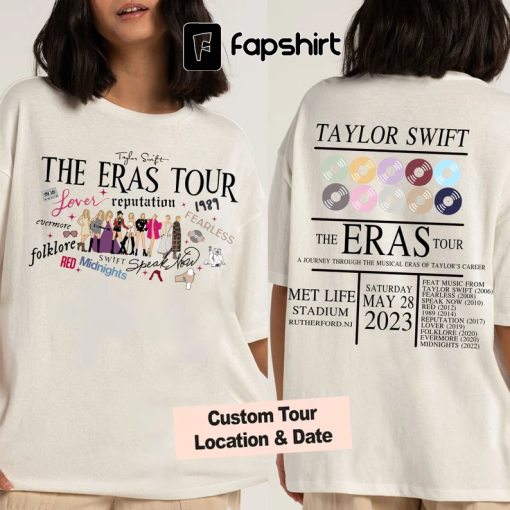 Custom Swiftie Eras Tour Shirt,Swiftie Eras Shirt,Swiftie Shirt,Swiftie Merch Shirt,The Eras Tour Shirt,Swiftie Eras Tee,Eras Concert