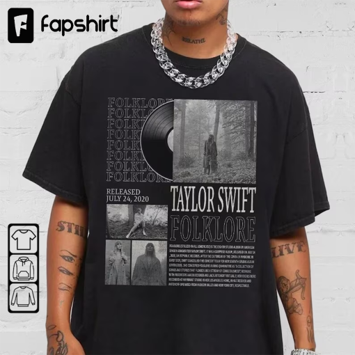 Taylor Music Shirt, Taylor The Eras Tour Album Folklore Sweatshirts, Taylor Vintage Graphic Tee Unisex Gift For Fan Hoodie