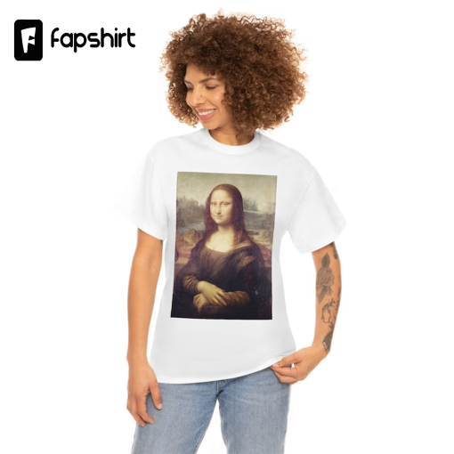 Dark Academia Graphic Womens White tshirt | Mona Lisa Tshirt