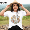 Floral Academia Graphic Womens White tshirt | Cottagecore Tshirt