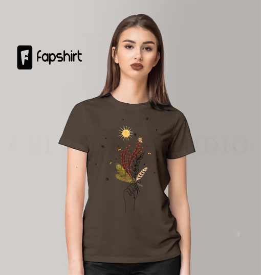 BOHO Graphic Womens tshirt | Wildflower Tshirt | Floral TShirt for women | Butterfly T Shirt,