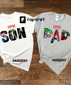 Superhero Dad Shirt, Super Dad Super Son,…