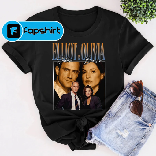 Elliot Stabler & Olivia Benson Homage Graphic Tee, Law Order SVU Movie Couple Shirt, Elliot and Olivia Lover 90s Movie Fan Shirt