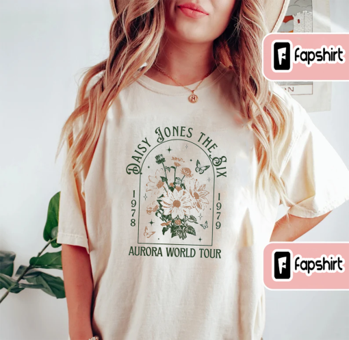 Wildflower Aurora Concert Shirt, Boho Daisy Jones Merch, the Six Band Tshirt, Gift for Book Lover, Daisy Jones the Six Bookish Tee