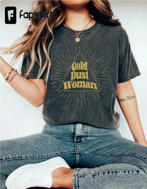 Comfort colors Vintage inspired gold dust woman tshirt, retro rock band shirt, groovy hippie tee,boho witchy aesthetic clothing, trending