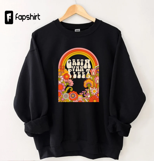 Greta Van Fleet Sweatshirt, Retro Greta Van Fleet Shirt, Greta Van Fleet Merch, Greta Van Fleet Hoodie, Dream In Gold Tour 2023 Sweatshirt