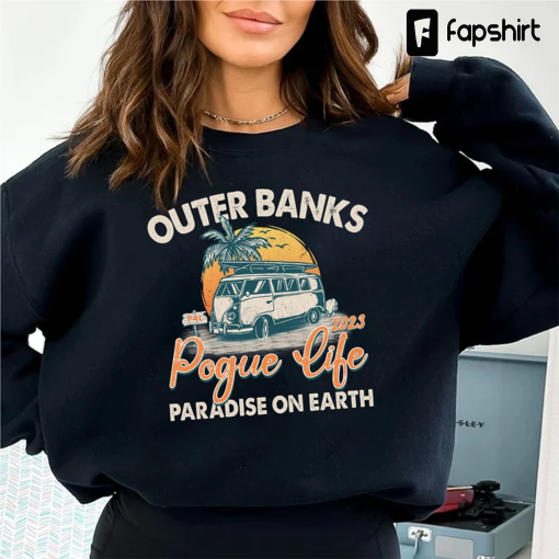 Outer Ban.ks Pogue life 2023 shirt, Paradise on Earth shirt, OBX3 shirt, JJ Maybank shirt, old school shirt, Pogue life shirt, vintage gift