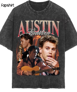 Austin Butler Vintage Washed Shirt, Actor Retro…