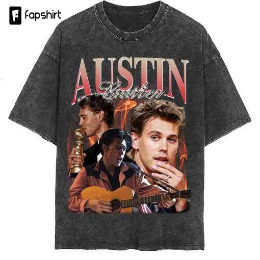 Austin Butler Vintage Washed Shirt, Actor Retro 90’s Unisex T-Shirt, Fans Gift For Women, Homage Tee For Men