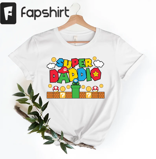 Super Daddio Game Shirt,New Dad Shirt,Dad Shirt,Daddy Shirt,Father’s Day Shirt,Best Dad shirt,Gift for Dad,Super Dad Shirt,Gamer Daddy Shirt