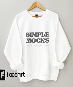 Gildan 18000 Mockup | Gildan White Sweatshirt…