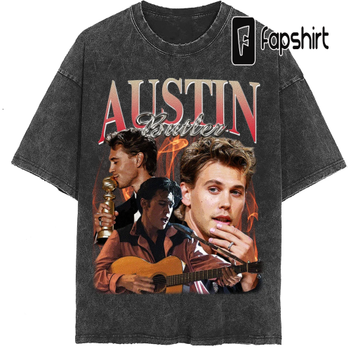 Austin Butler Vintage Washed Shirt, Actor Retro 90’s Unisex T-Shirt, Fans Gift For Women, Homage Tee For Men