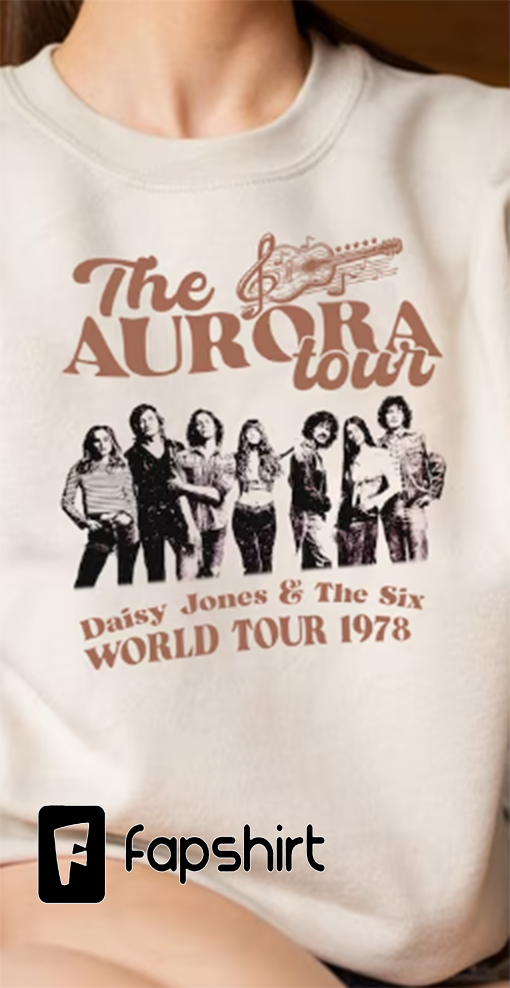 2 Sides Vintage Daisy Jones And The Six T-Shirt, The Aurora World Tour Unisex T-Shirt, Music Tour T-Shirt, Vintage Singer Shirt