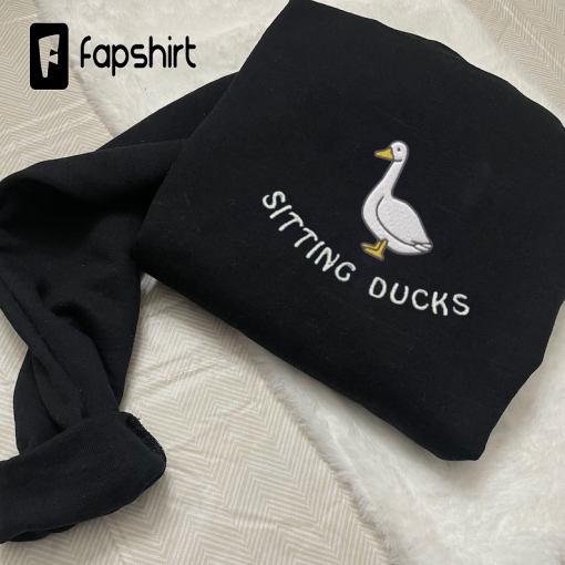 Sitting Ducks Embroidered Sweatshirt, Hoodie