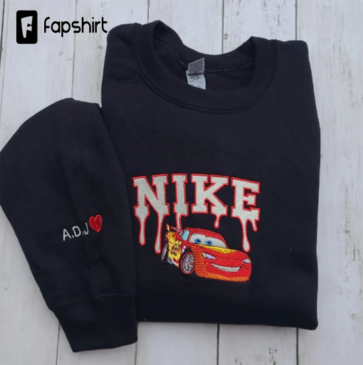 Adventures of Lightning McQueen Embroidered Sweatshirt, Cars McQueen Couple embroidered Sweatshirt