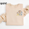 Ariel embroidered Crewneck Crew, Disney embroidered sweatshirt, Hoodie