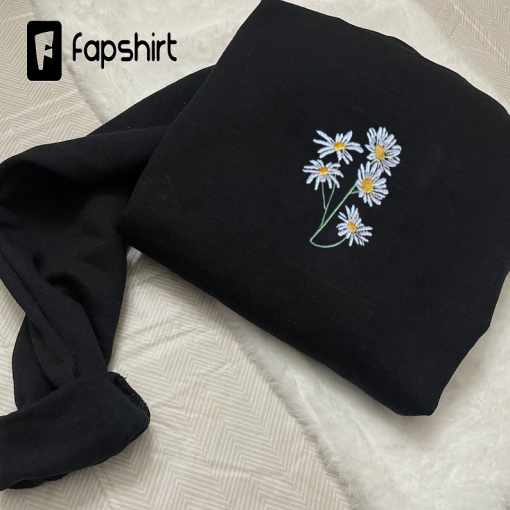 Flower Sweatshirt Floral Sweatshirt embroidered, Hoodie