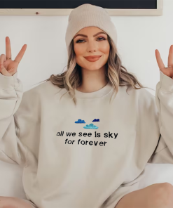 All we see is sky Embroidered Sweatshirt