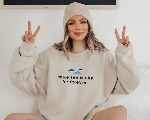 All we see is sky Embroidered Sweatshirt