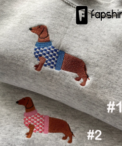 Dachshund/ Sausage Dog Embroidered Sweatshirt, Hoodie