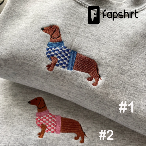 Dachshund/ Sausage Dog Embroidered Sweatshirt, Hoodie