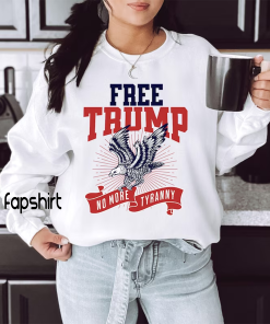 Free Trump Sweatshirt American Flag sweatshirt Crewneck…