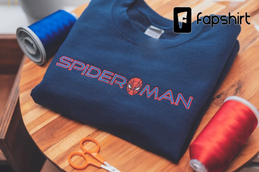 Inspired Spiderman Embroidered Sweatshirt, Hoodie