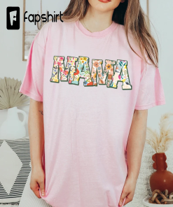 Comfort Colors Floral Mama shirt, Mama tshirt,…