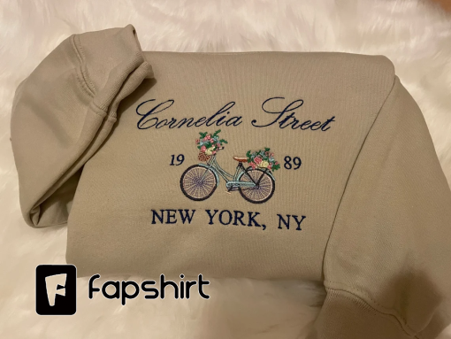 Cornelia Street New York Embroidered Crewneck Sweatshirt