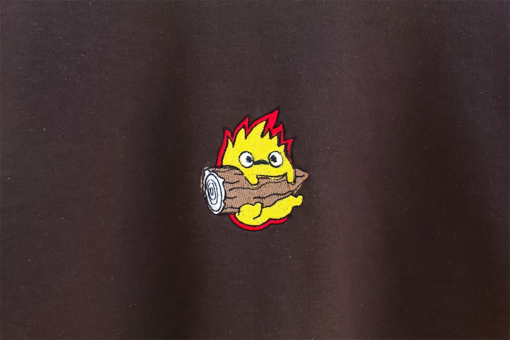 Cute Calcifer! Embroidered Crewneck | Anime Themed Sweatshirt, Pullover, Gift