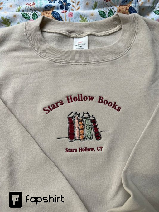 Stars Hollow Books Embroidery Sweatshirt