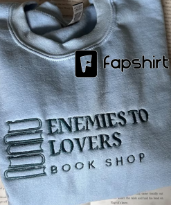 Enemies to Lovers book shop Embroidered Sweatshirt