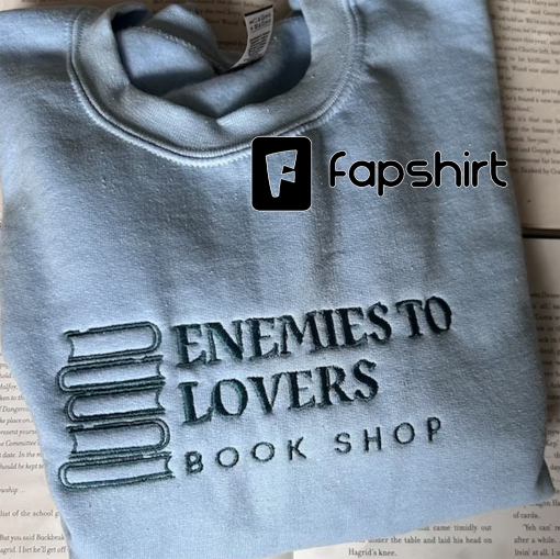 Enemies to Lovers book shop Embroidered Sweatshirt