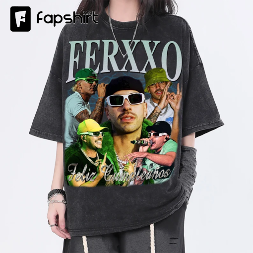 Feid Ferxxo Vintage Washed Shirt,Hiphop RnB Rapper Singer Homage Graphic Unisex T-Shirt, Bootleg Retro 90’s Fans Tee Gift