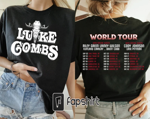 Country Concert Shirt, Combs Crazy Bullhead Shirt, 2023 World Tour T-Shirt 2 Side, Music Concert, Combs Tour,Western Tee,EST 1990 Distressed