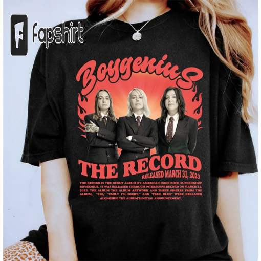 The Record Boygenius TShirt, Boygenius Band Tour 2023 Sweatshirt, ReSET Tour 2023 Shirt, Boygenius Band Shirt