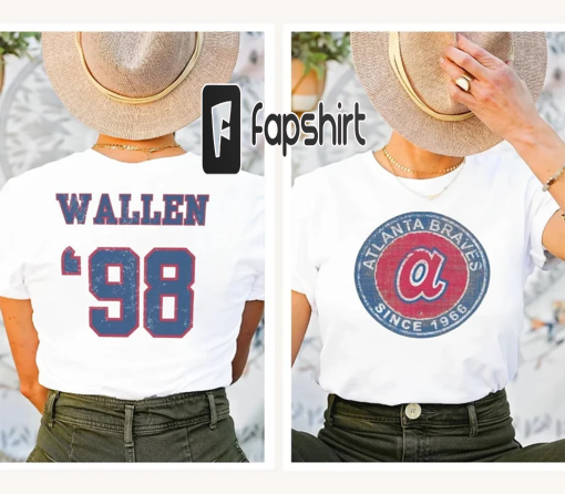 Wallen 98 Braves Shirt, Wallen Shirt, Cowboy Shirt, Western Shirt, Country Music Shirt