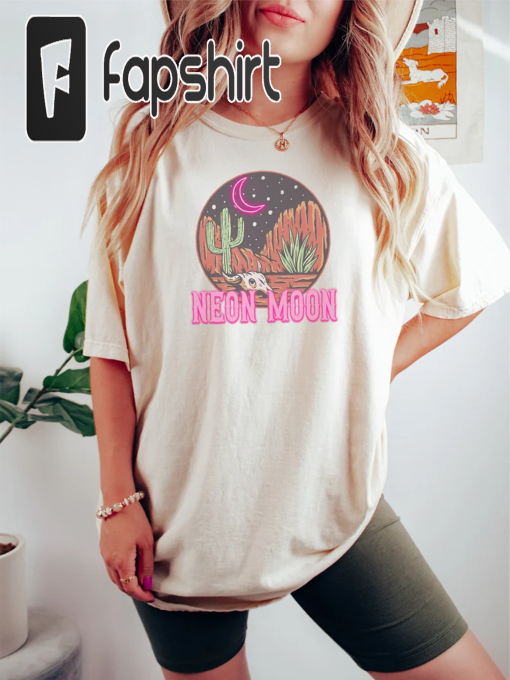 Neon Moon shirt, classic country shirt, music shirt, oversized cotton vintage t-shirt