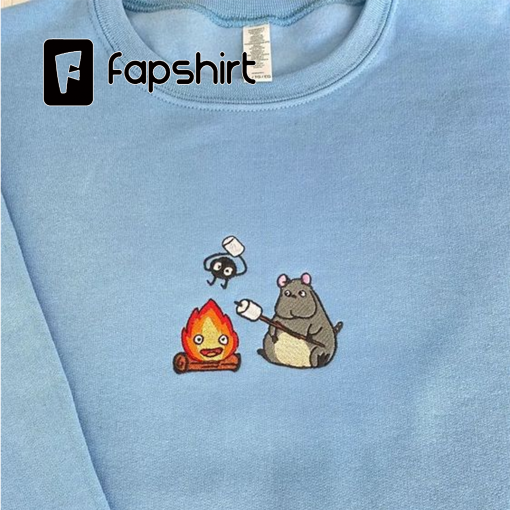 Calcifer Embroidered Crewneck