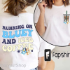 Running On Blue Dog And Caffeine Shirt