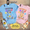 Personalized Bluey Birthday Shirt, Bluey Family Matching Shirts, Bluey Bingo Shirt, Custom Bluey Birthday Shirt, Bluey Toddler Shirt