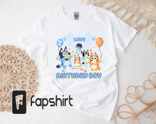 Custom Birthday Boy Shirt, Custom Birthday Shirt, Bluey And Bingo Shirt, Bluey and Bingo Tee, Bluey Toddler, Bluey Birthday Tee