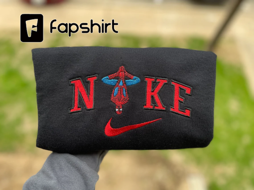 Custom Spiderman Crewneck, Spiderman Sweatshirt, Spiderman Embroidered, Custom Embroidered, Gift for Him.