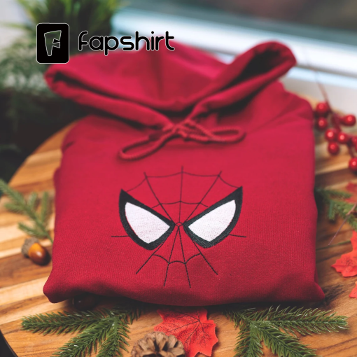 Inspired Spiderman crewneck Embroidered Sweatshirt Hoodie Unisex sweater sweatshirt