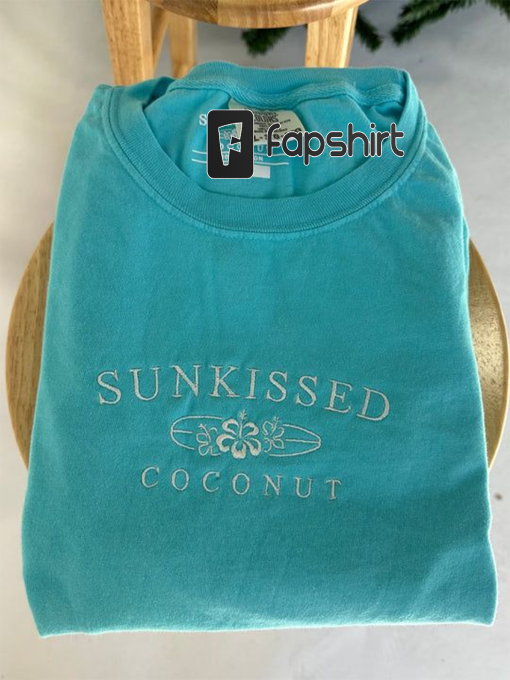 sunkissed coconut embroidered